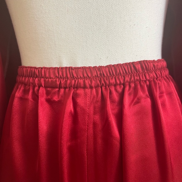 Custom made silk pajama S  cranberry red - Picture 10 of 11